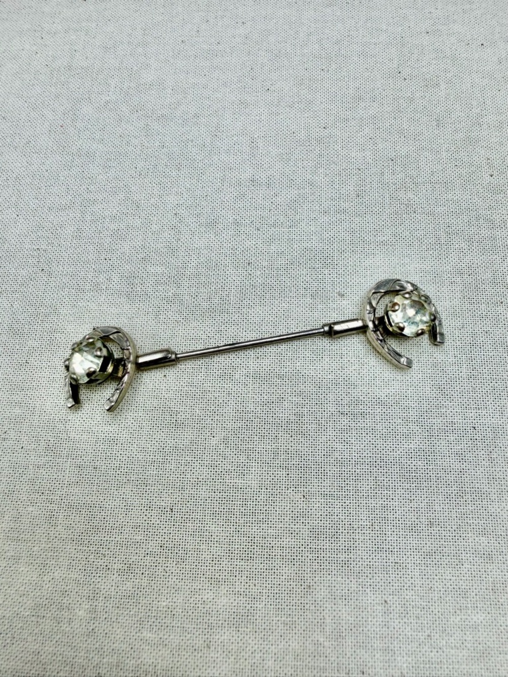 Vintage Silver Horseshoe Bar Pin #4SP